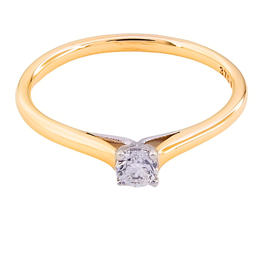 9ct gold Diamond solitaire Ring size M